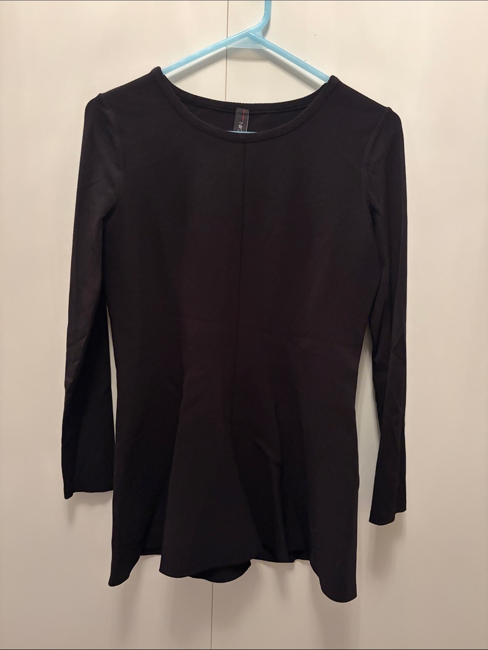 Marc Cain Black Long-Sleeve Peplum Top